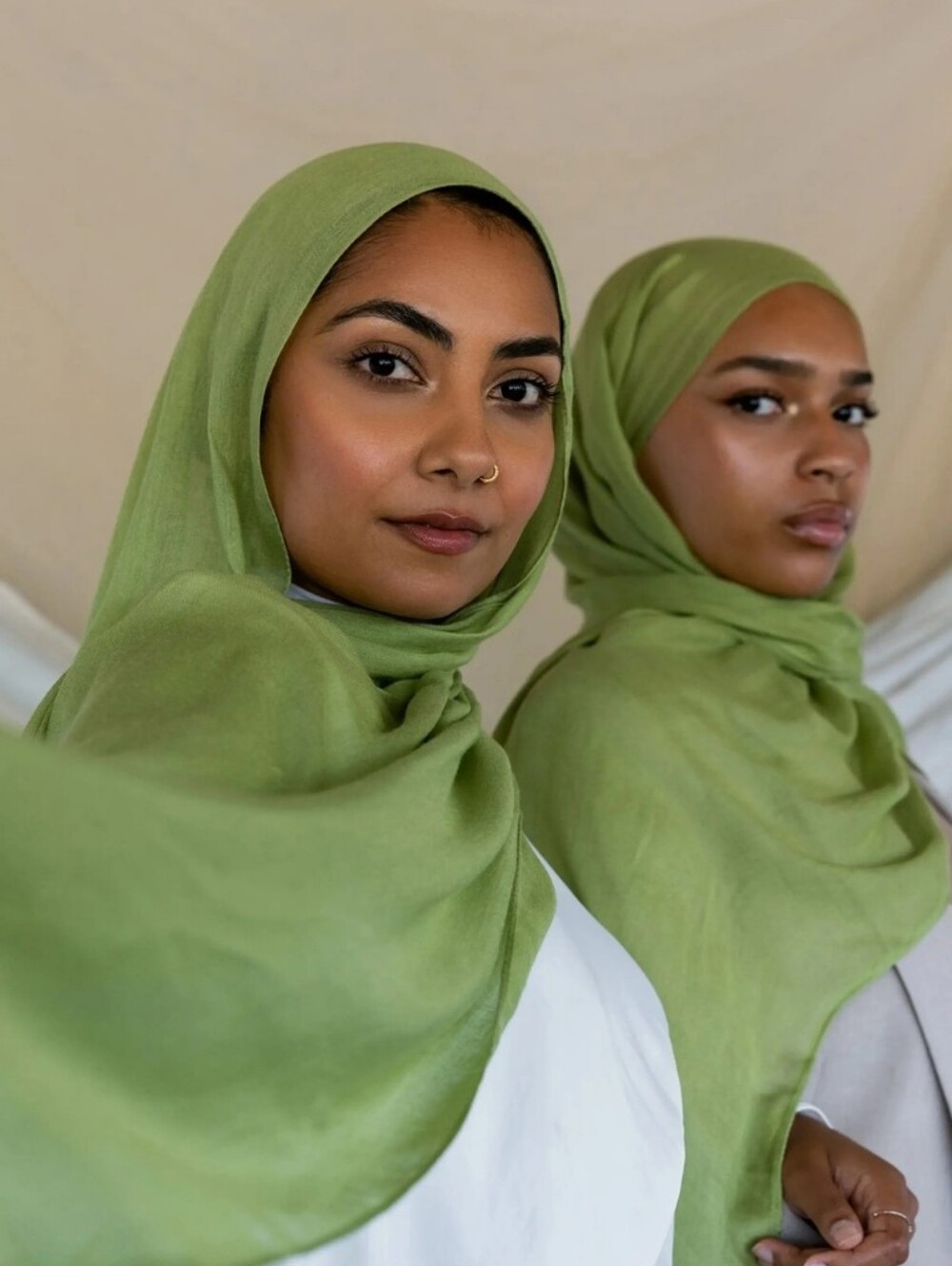 Vela Oasis Green Bright Lime Olive Double Modal Hijab New With Tags